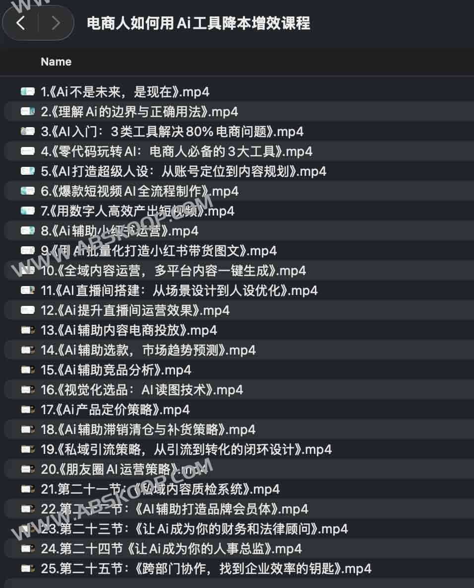 电商人如何用Ai工具降本增效课程