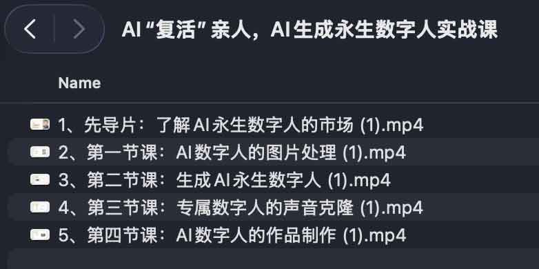 AI“复活”亲人，AI生成永生数字人实战课
