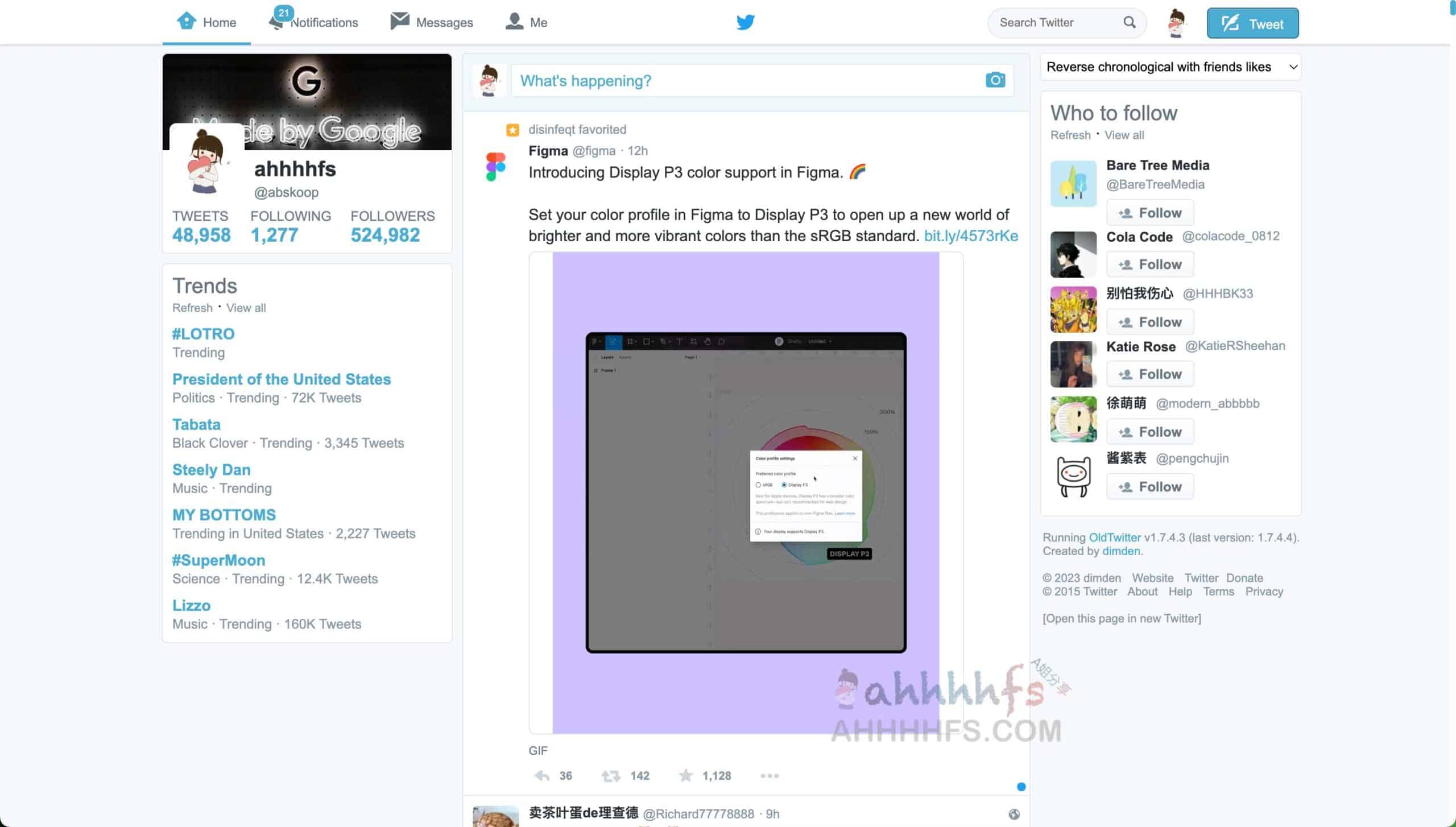 Old Twitter Layout (2023)-恢复2015 年旧 Twitter 页面布局工具
