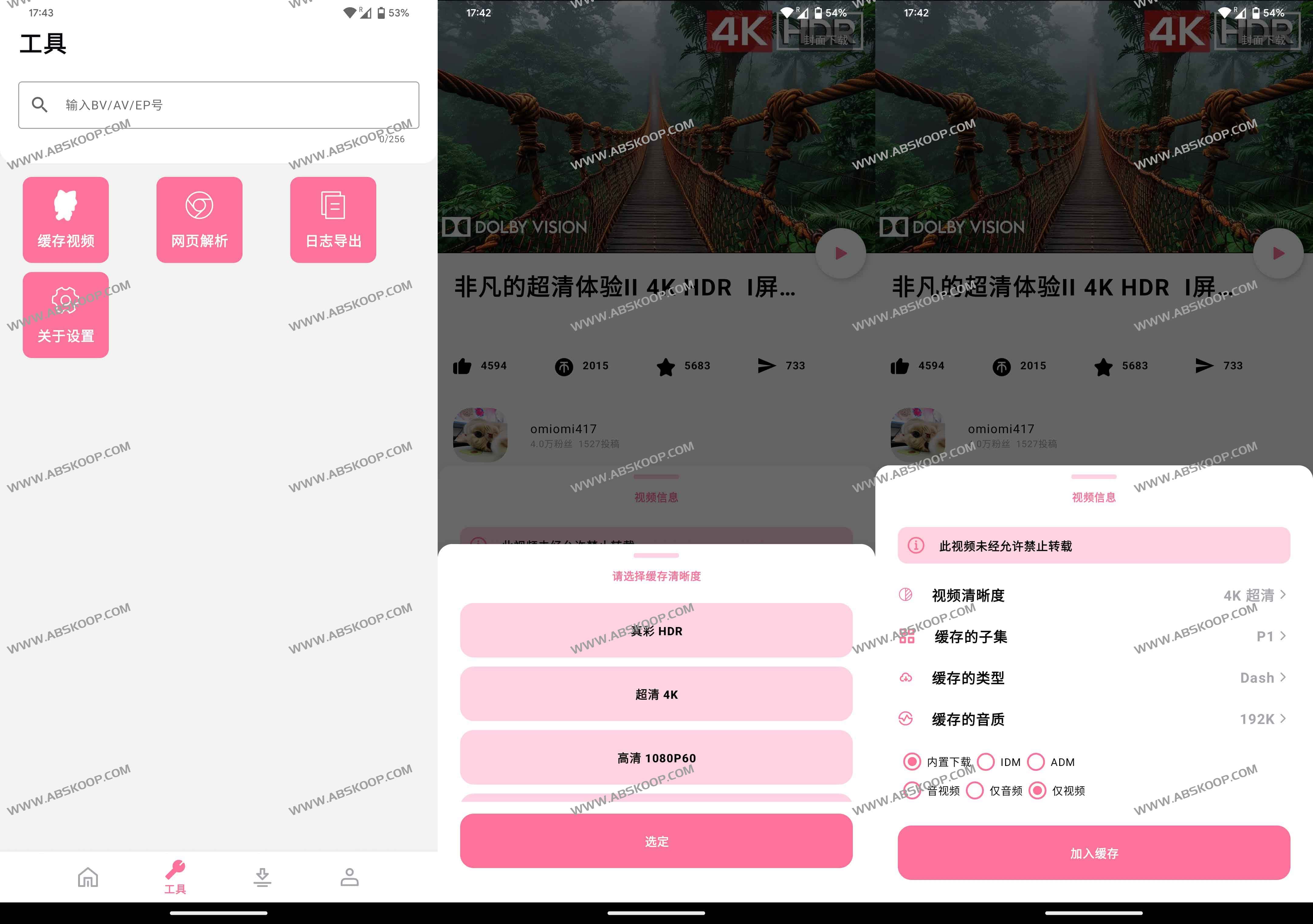 哔哩哔哩视频解析下载工具 支持4K-BILIBILIAS