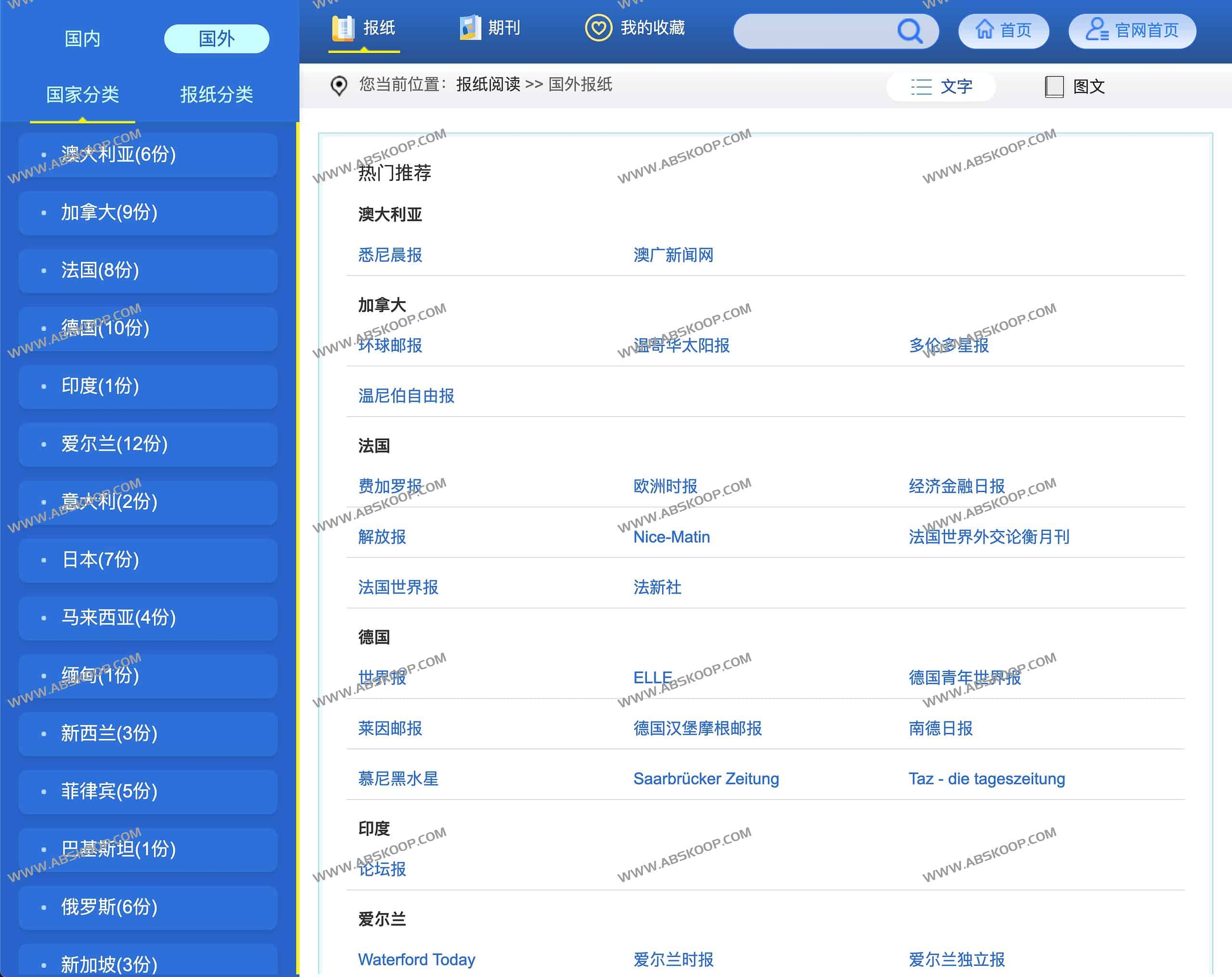 53BK报刊 国内外报纸期刊大全