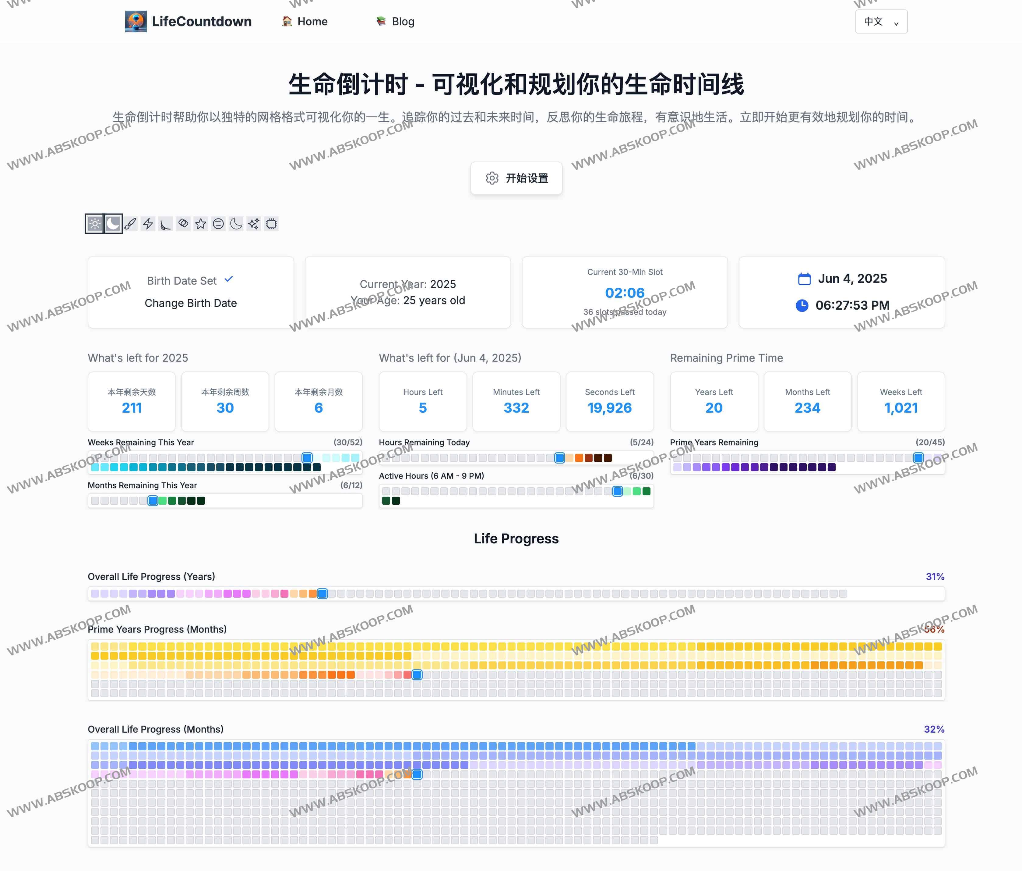 Life Countdown：用可视化工具掌控人生时间