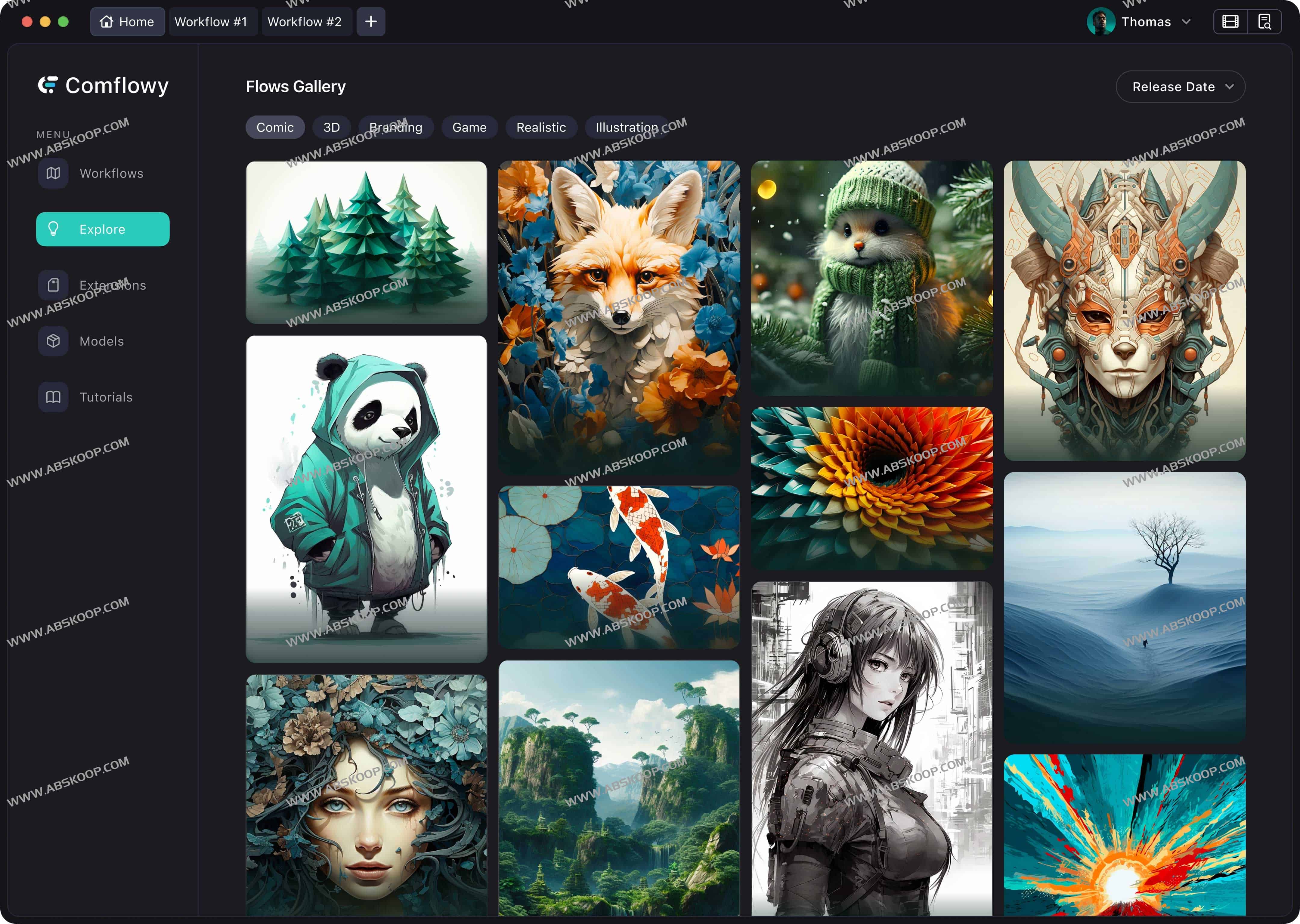 Comflowyspace-开源AI 图像和视频生成工具