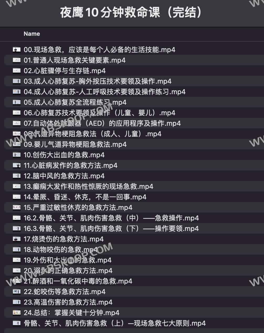 夜鹰10分钟救命课（完结）