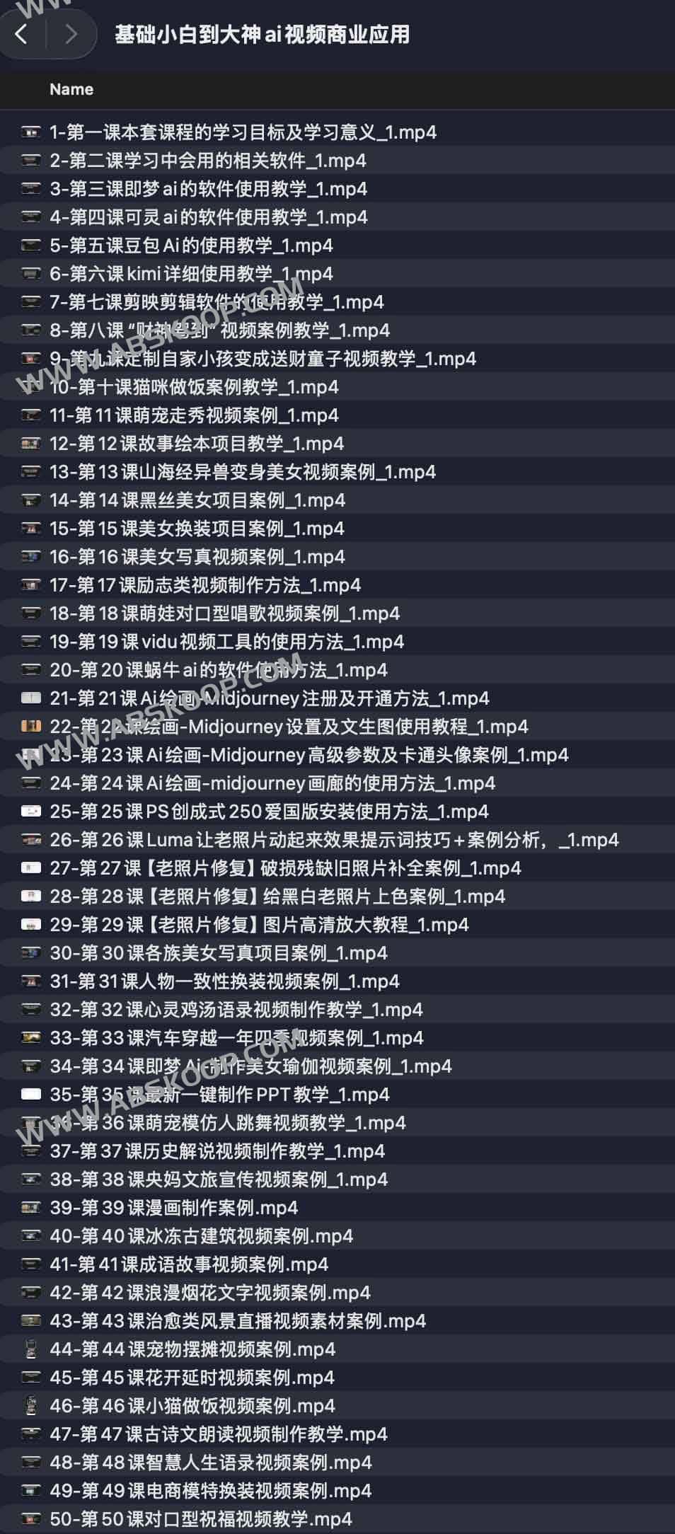 基础小白到大神ai视频商业应用