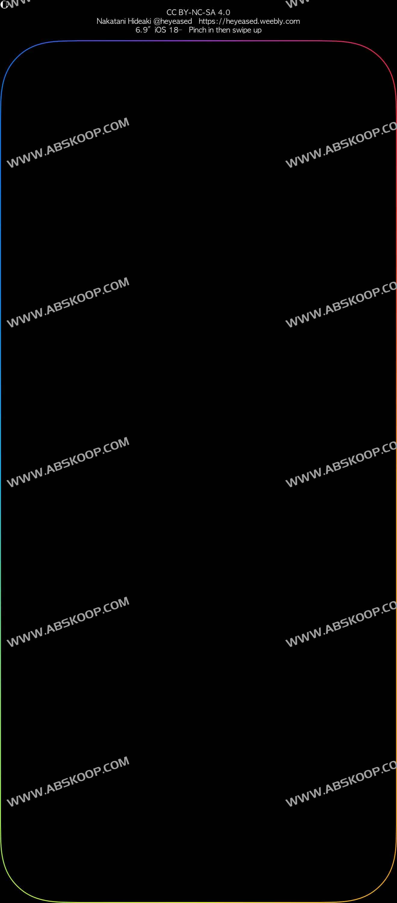 iPhone16 Pro 贴黑边膜校准专用壁纸