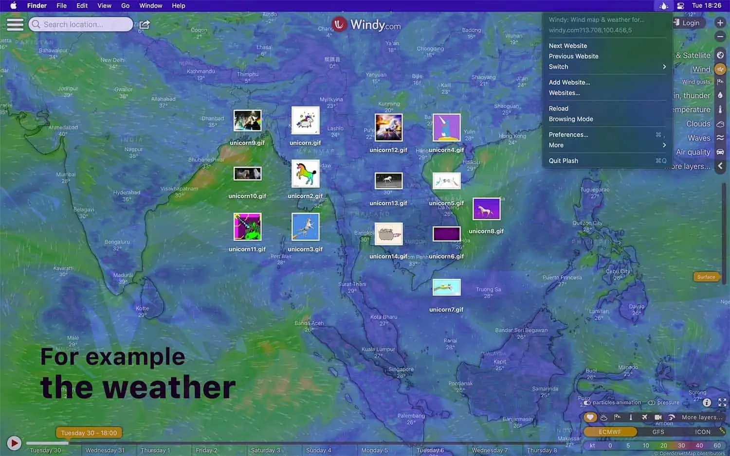 Plash Mac壁纸软件 让任何网站成为你的Mac桌面壁纸