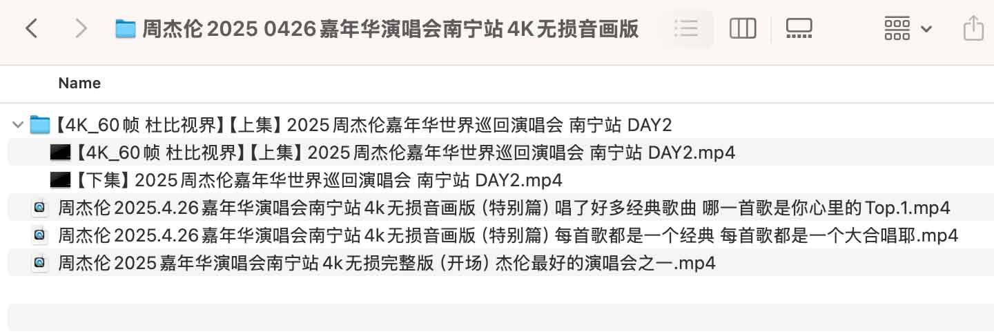 周杰伦2025 0426嘉年华演唱会南宁站4K无损音画版