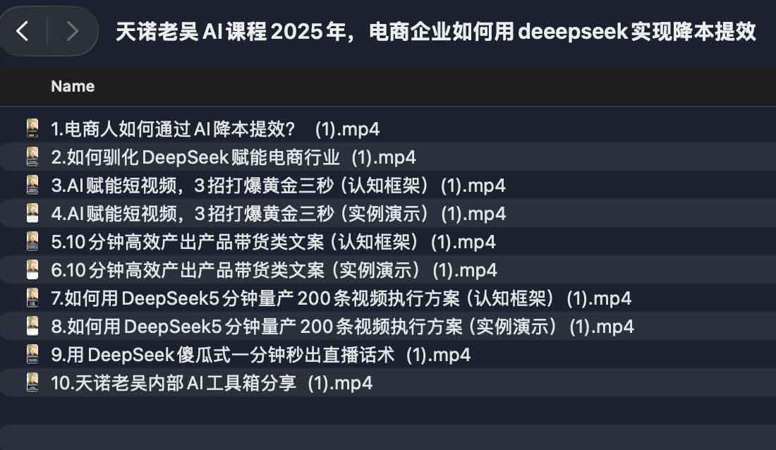 天诺老吴AI课程2025年，电商企业如何用deeepseek实现降本提效