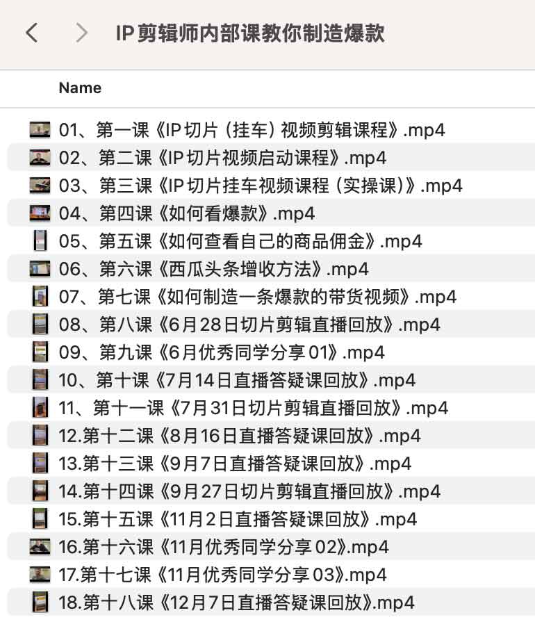 IP剪辑师内部课教你制造爆款