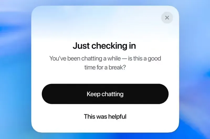 OpenAI 将为 ChatGPT 用户增加时长提醒：别沉迷 AI 聊天，健康最重要插图