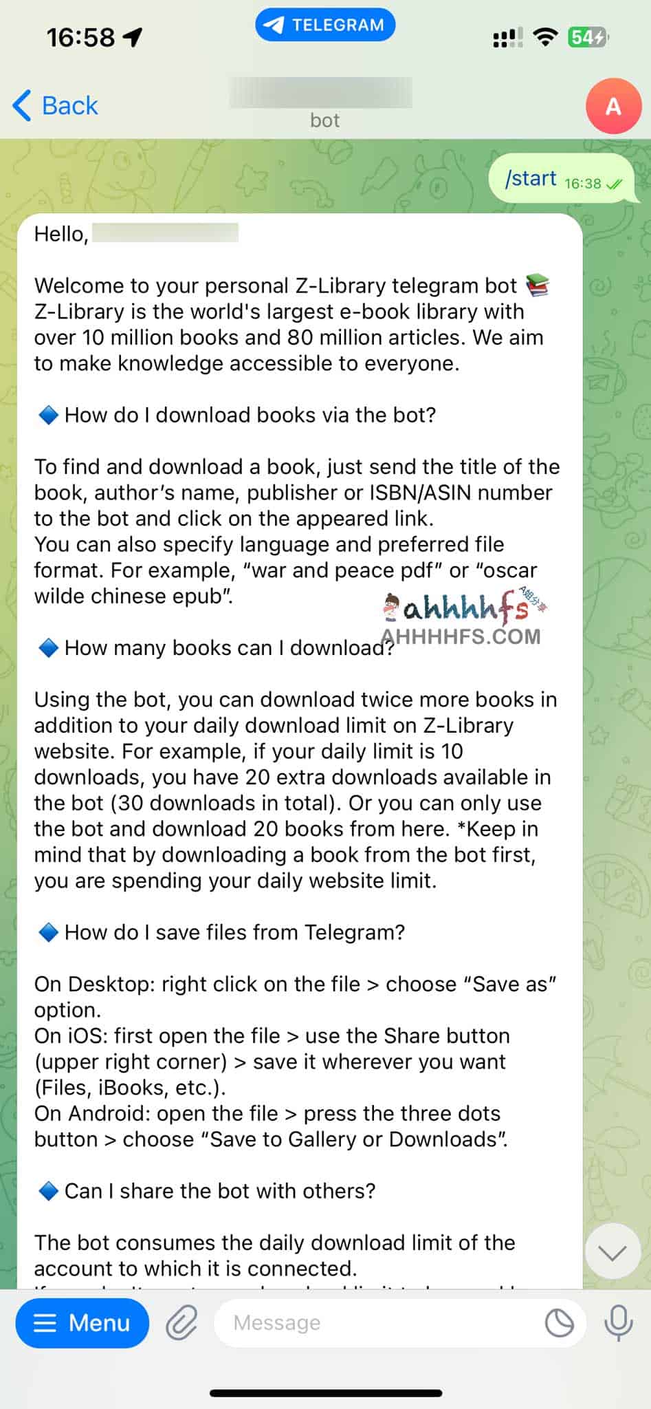 创建个人Zlibrary电子书下载机器人