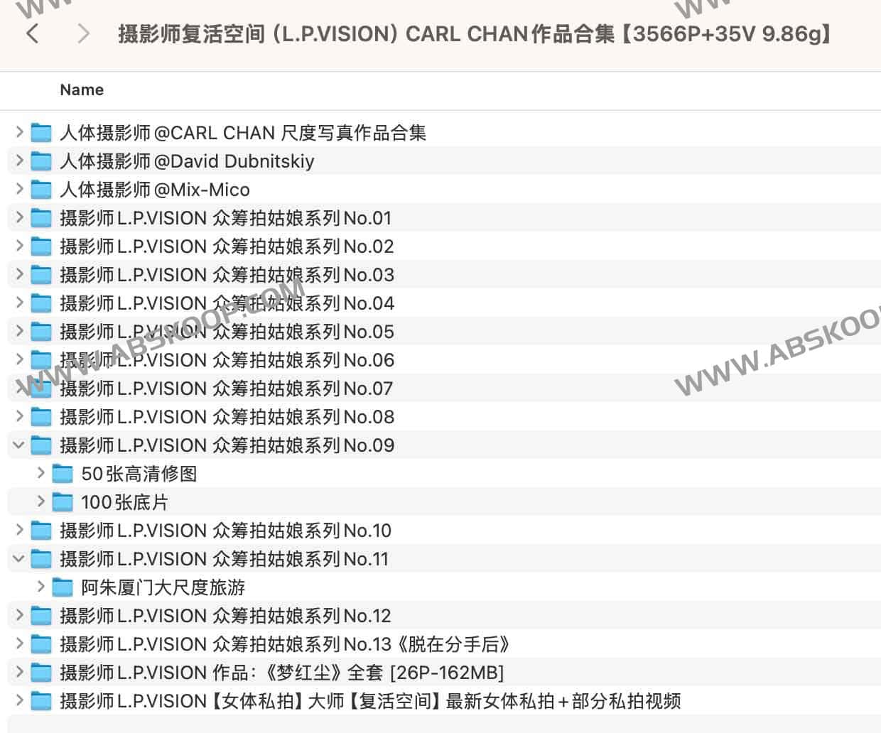 摄影师复活空间（L.P.VISION） CARL CHAN作品合集【3566P+35V 9.86g】