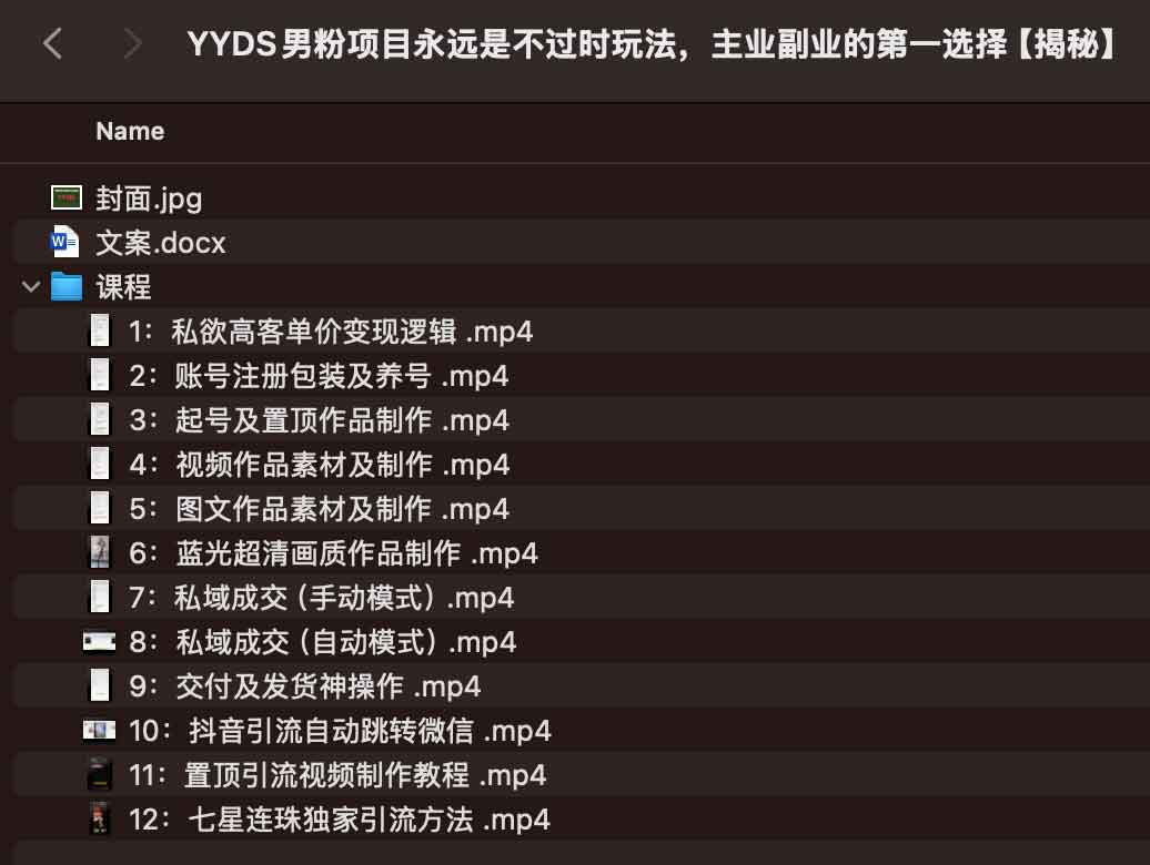 YYDS男粉项目永远是不过时玩法，主业副业的第一选择【揭秘】