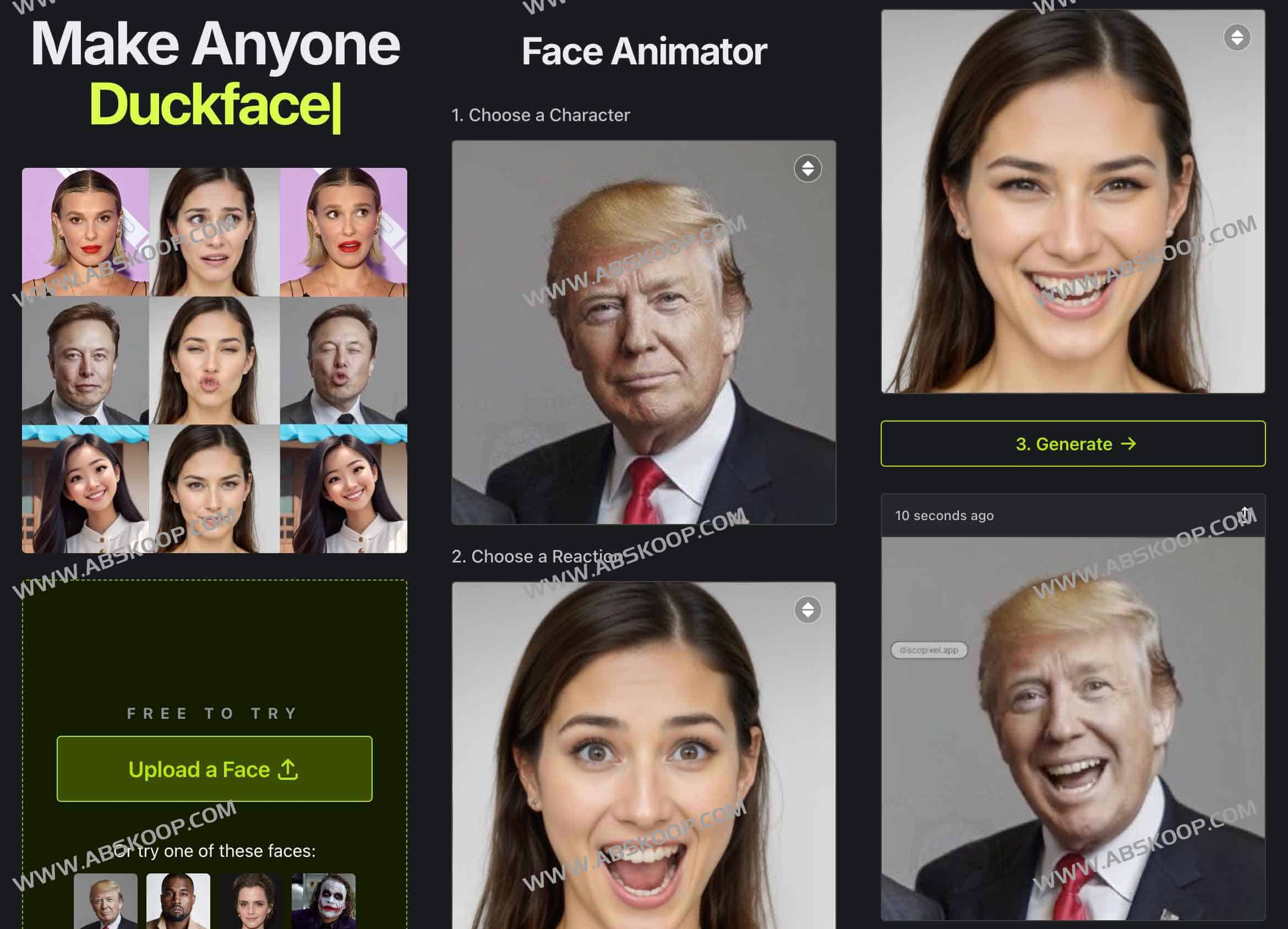 Face Animator：人工智能的即时反应和表达 AI让任何头像动起来