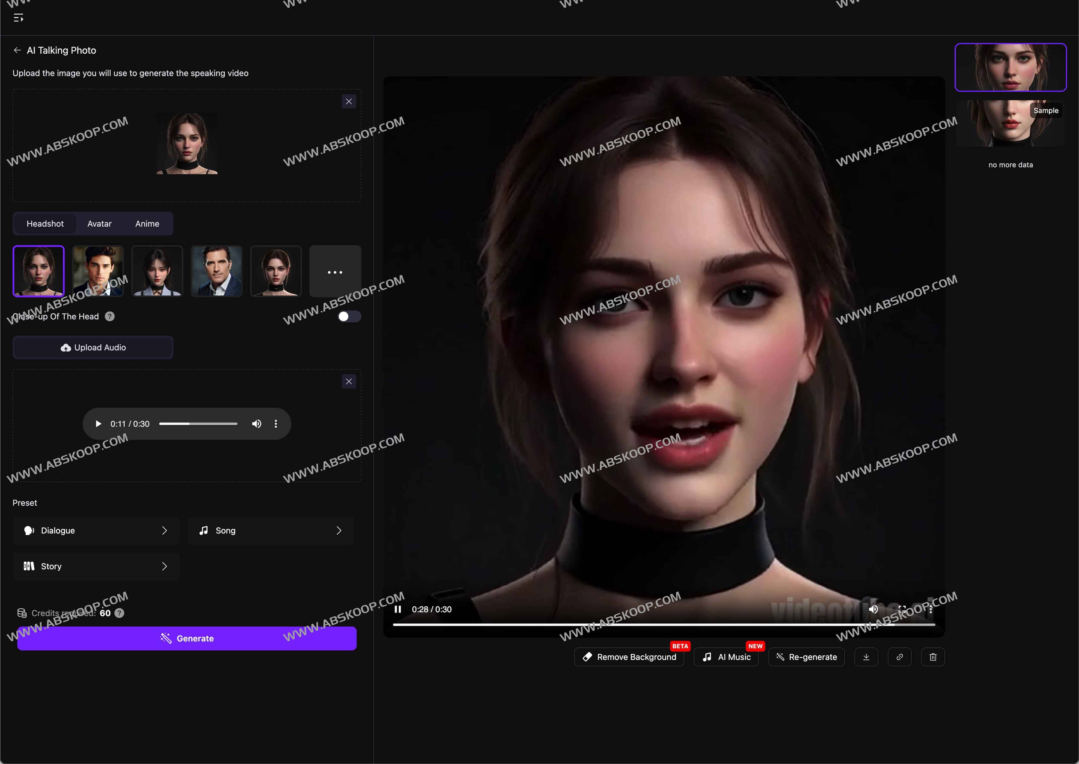 VideoTube：免费在线AI视频生成器，动感Talking Photo让创意生动呈现